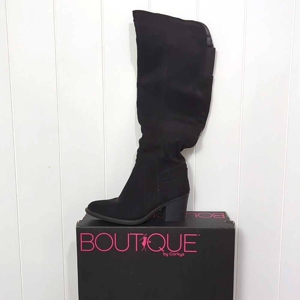 Corkys Black Knee-High Boots